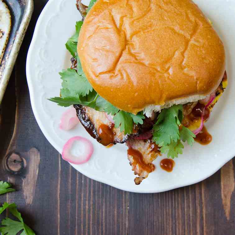 tangy barbecued pork sandwiches