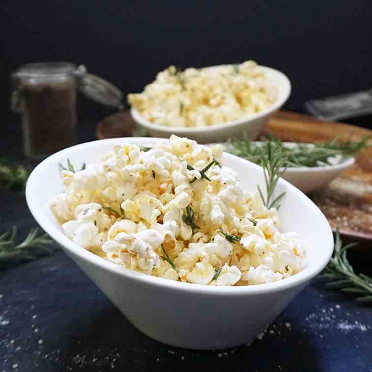 Rosemary Parmesan popcorn