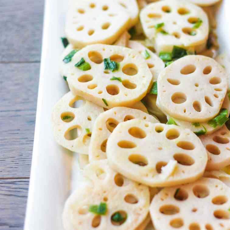Stir-fried Lotus Root with Green Onions