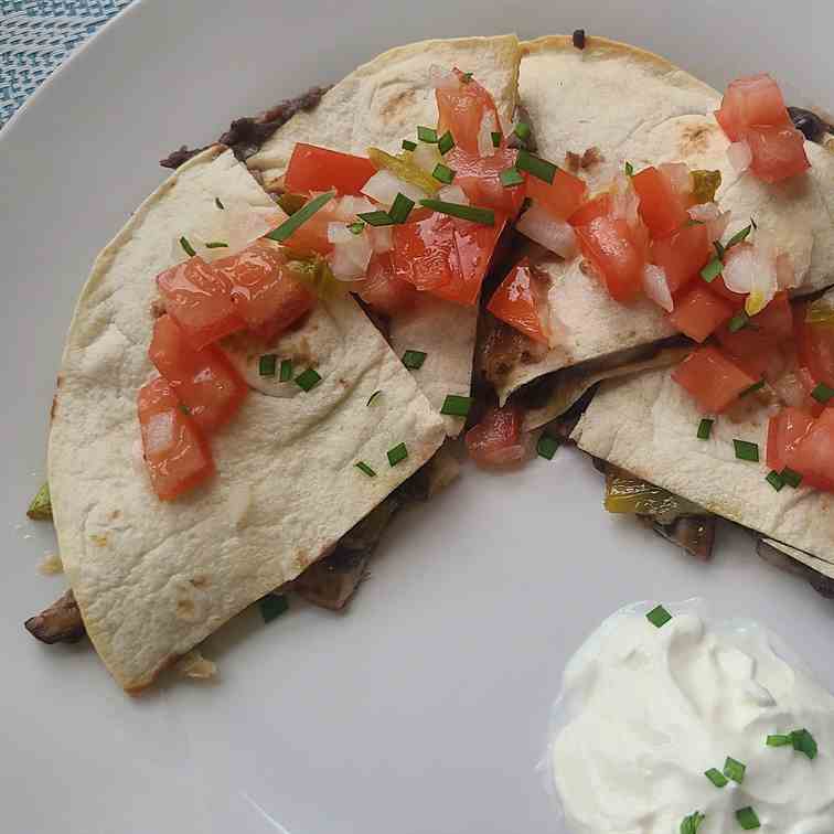 Vegetarian Black Bean Quesadilla