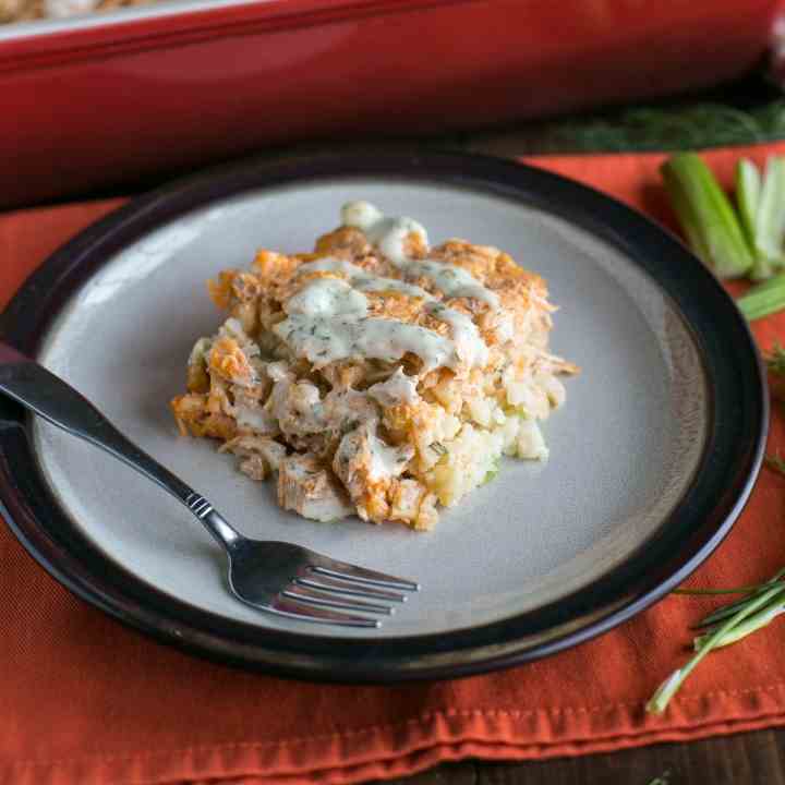 Paleo Buffalo Chicken Casserole