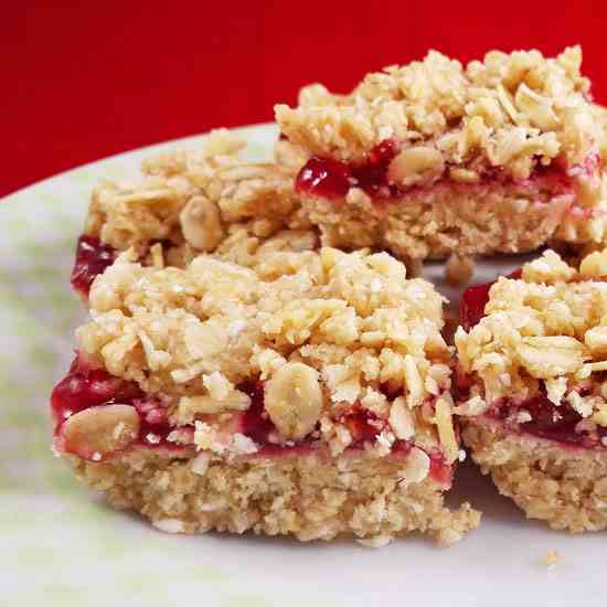 No Bake Vegan Jam Mini Crumb Squares