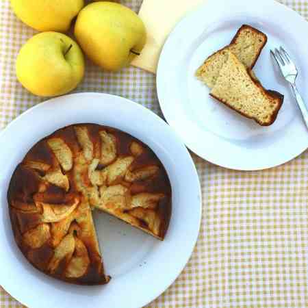 Cheese and apple cake