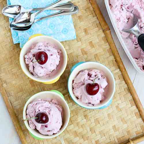 Cherry, Coconut & Honey Frozen Yogurt