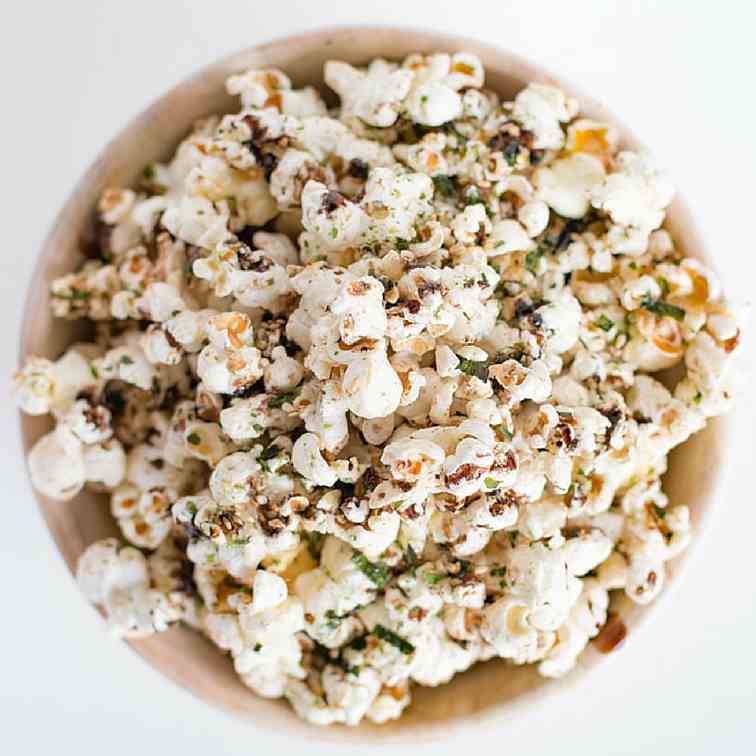 Furikake and Balsamic Drizzle Popcorn