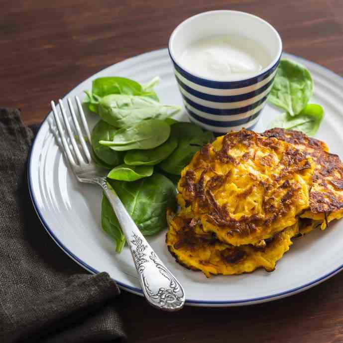 Spiralizer Butternut Squash Fritters