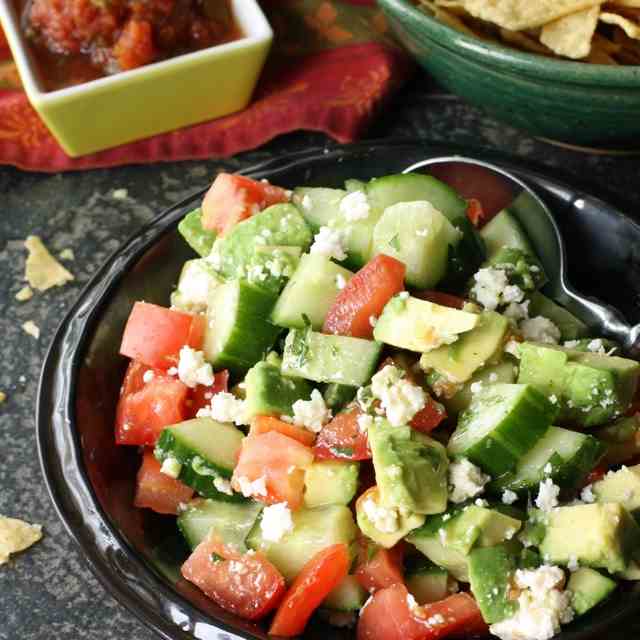 Avocado, Tomato & Cotija Cheese Salad