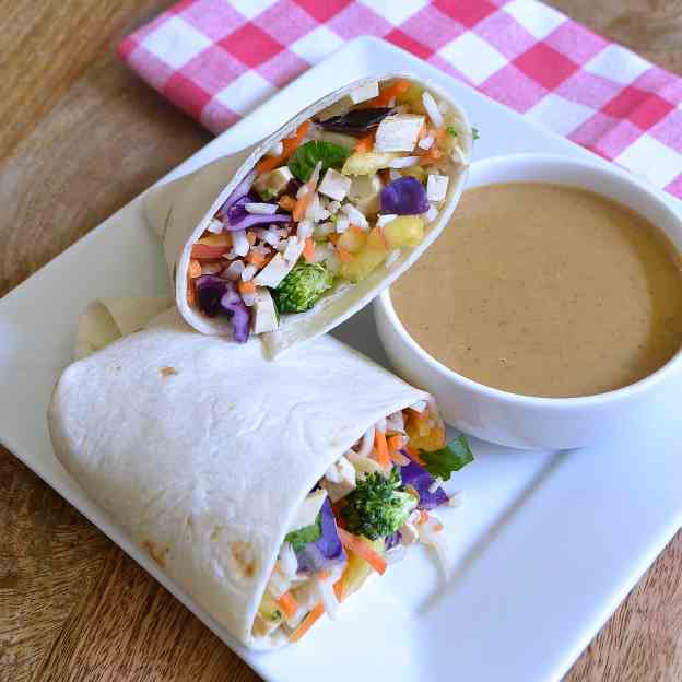 Veggie Wrap with Peanut Sauce