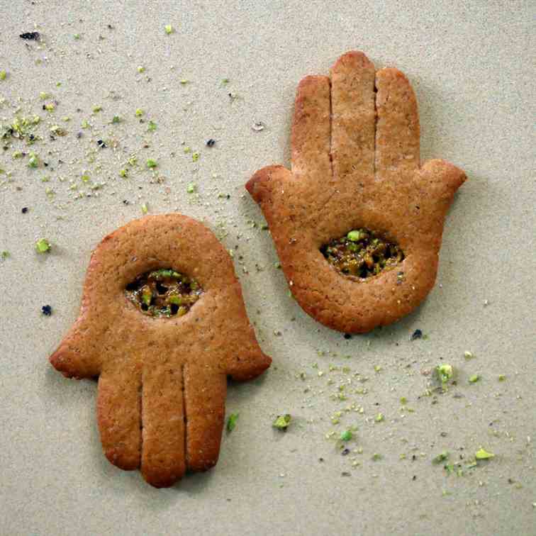 Gingerbread Hamsa Cookies
