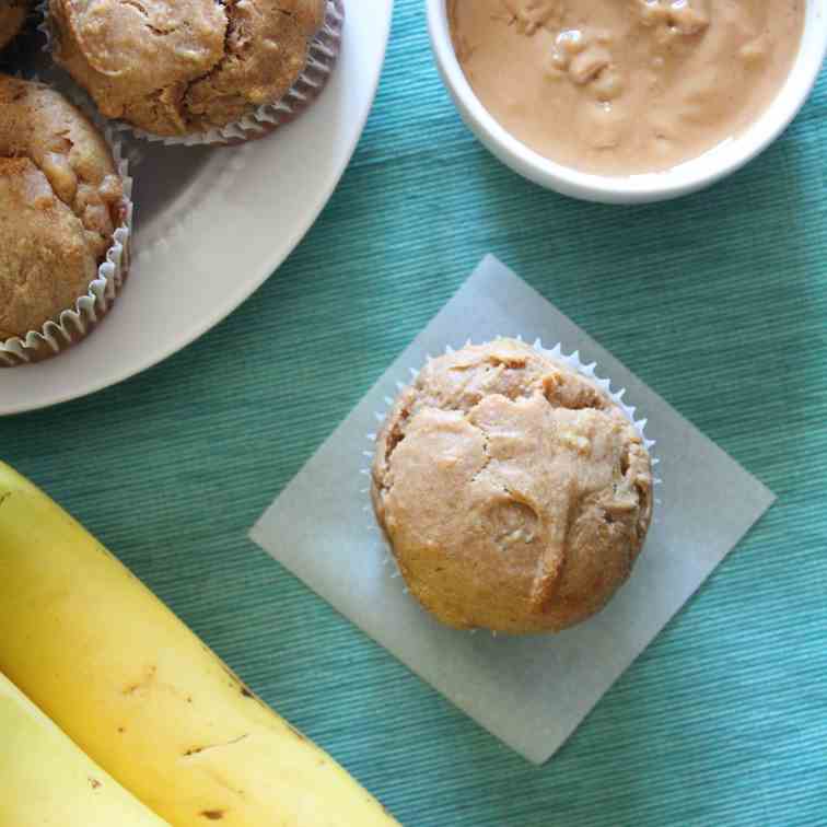 Gluten Free Peanut Butter Banana Muffins