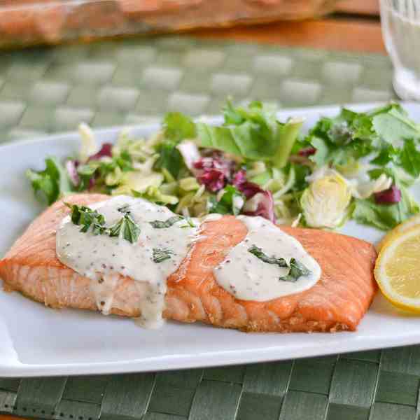 Salmon with Creole Mustard Sauce