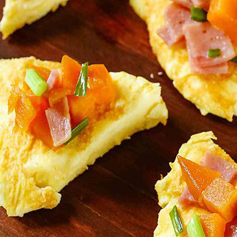 Sweet Potato Ham and Cheese Omelette