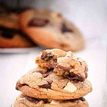 Triple chocolate chips cookies