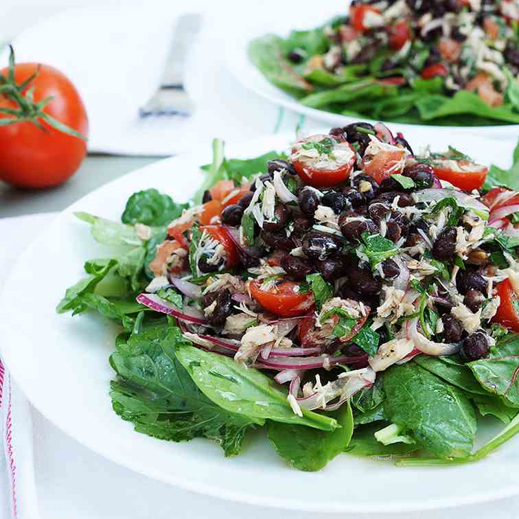 Black Bean, Tuna and Tomato Salad