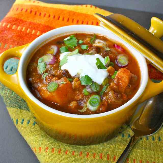 Black Bean Soup with Butternut Squash