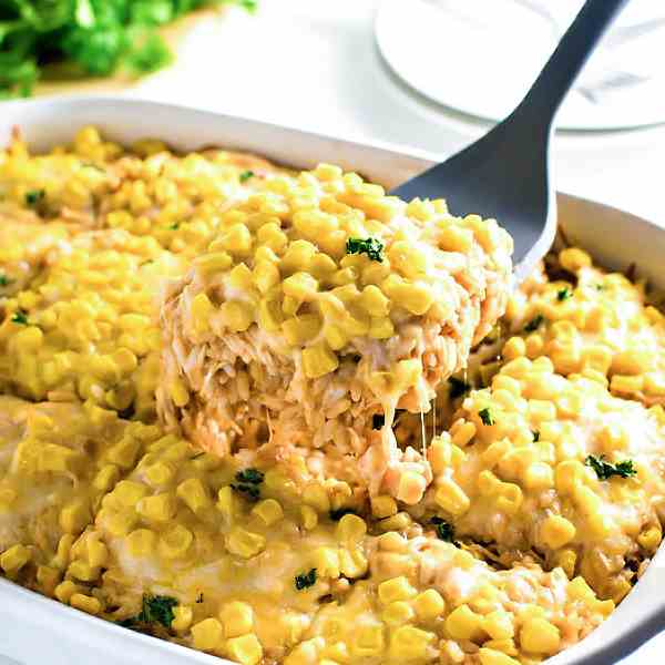 Chicken Enchilada Rice Casserole