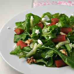 Rhubarb Salad with Goat Cheese