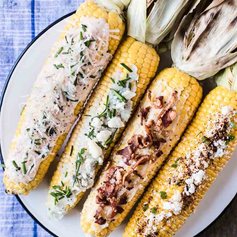 Grilled Corn 4 Ways