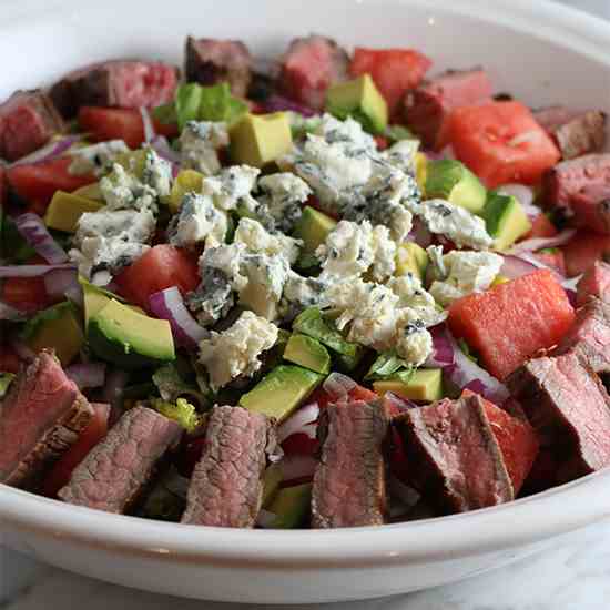 Steak, Tomato & Watermelon Salad
