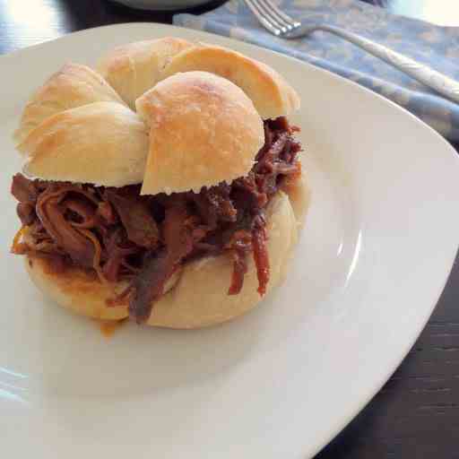 Slow Cooker Shredded Barbecue Chicken