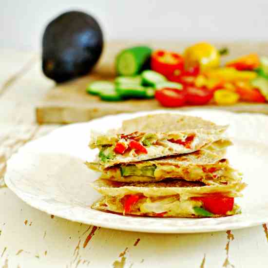 Quick and Easy Quesadilla (Vegan, Gluten-F