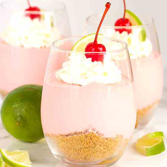 No Bake Cherry Limeade Cheesecake