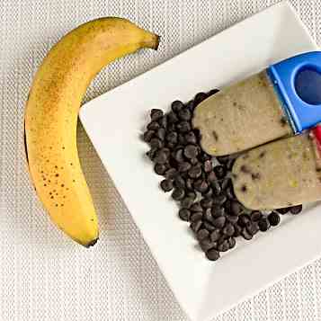 Baked Banana Chocolate Popsicles