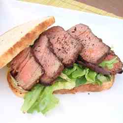 Steak Sandwich with Avocado Mayo Spread