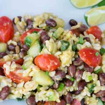 Chili Lime Black Bean and Brown Rice Salad