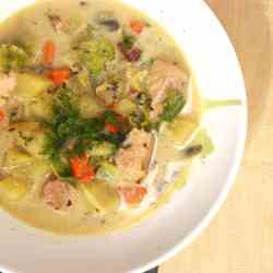 salmon and vegetable chowder
