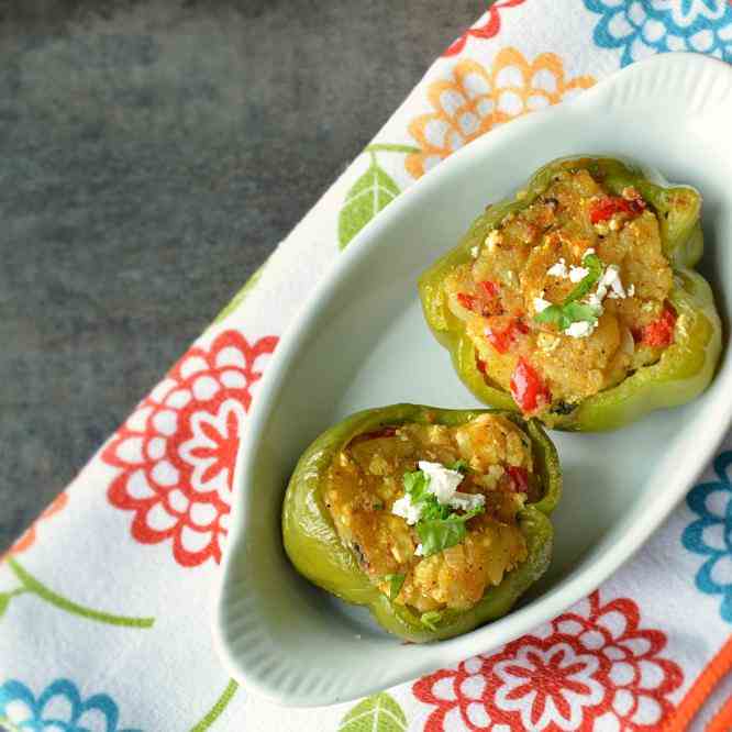 Bharwan shimla mirch or Stuffed Capsicum 