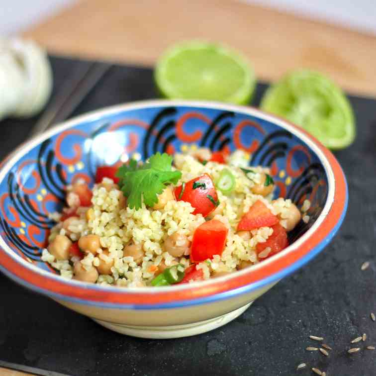 Zesty Chickpea and Bulgur Salad