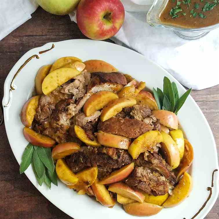 Braised Pork Roast with Apples