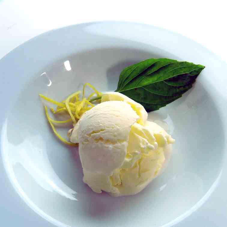 Lemon Basil Ice Cream