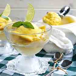 Mango and Lime Frozen Yoghurt