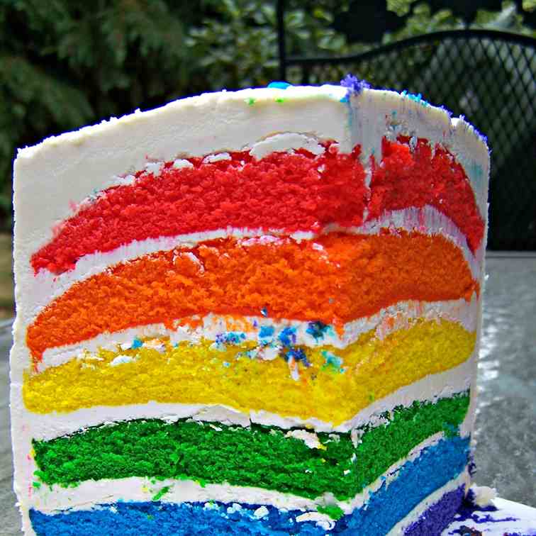 Crazy Rainbow Cake