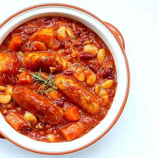 Easy Sausage and Bean Casserole