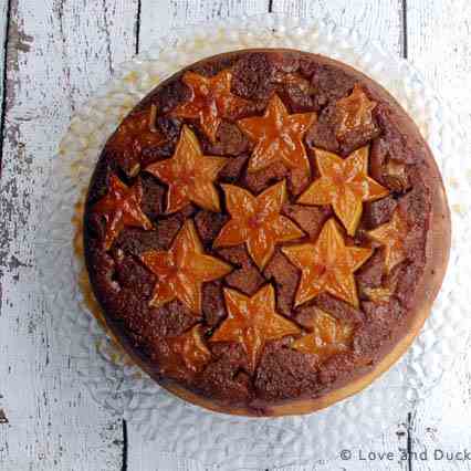 Star fruit upside down cake