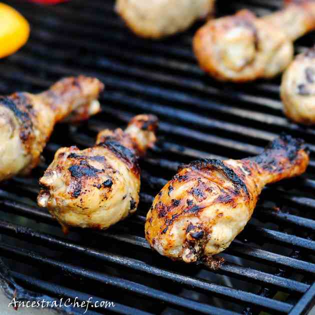 Grilled Chicken Drumsticks with Garlic