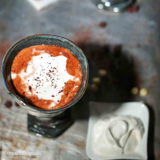 Belgian Hot Chocolate with Whipped Cream a