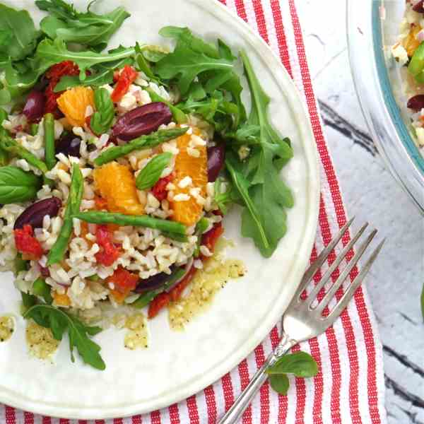 sicilian-style brown rice salad