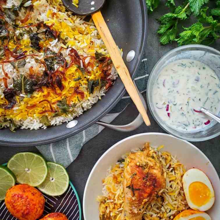 Chicken Dum Biryani (Kacchi style)