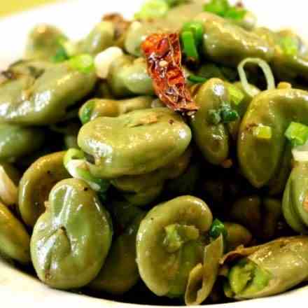 FAVA BEANS WITH SZECHUAN PEPPERCORNS