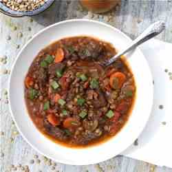 Beef and Lentil Stew with Tarragon