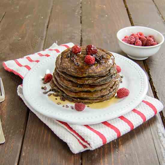 Chocolate Crunch Protein Pancakes