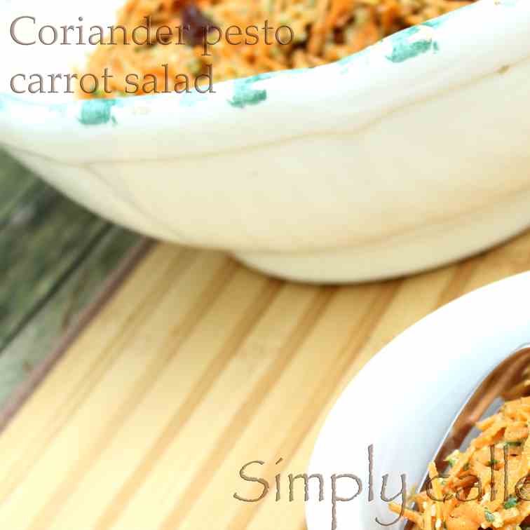 Coriander pesto carrot salad