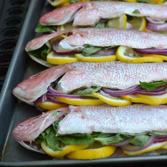 Grilled Stuffed Snapper