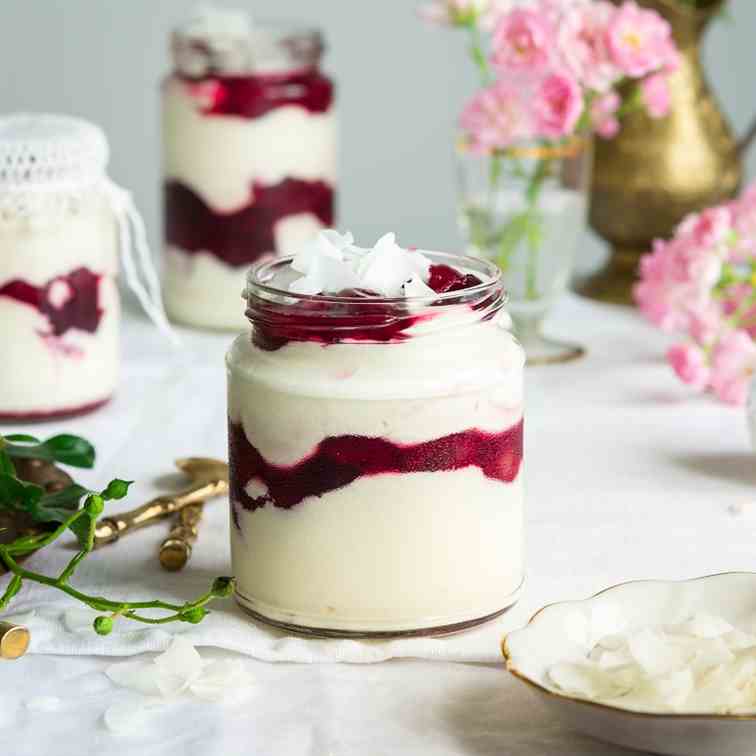 Mascarpone cherry trifle