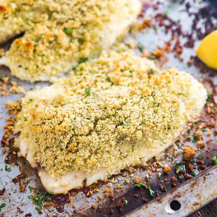 Panko Parmesan Crusted Baked Tilapia