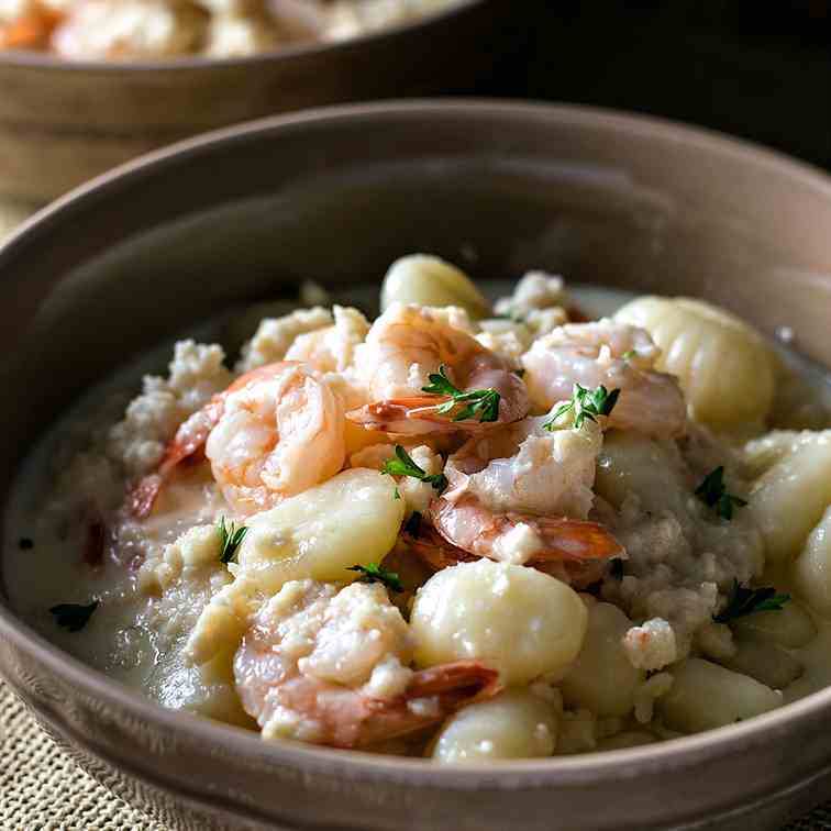 Seafood Gnocchi with Cream Sauce